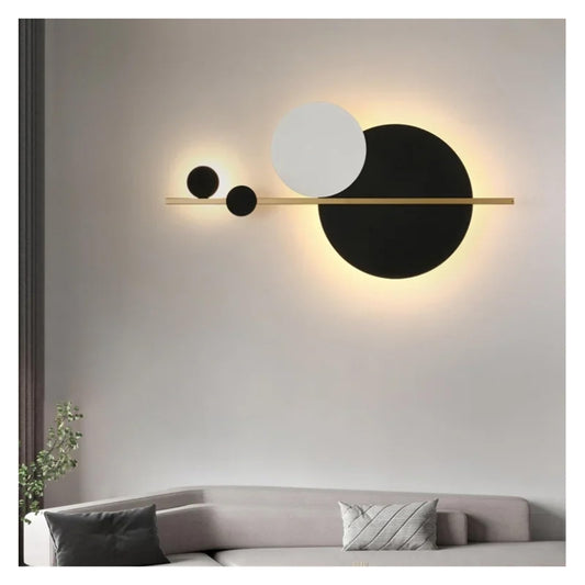 Black Circle Decor with lighting