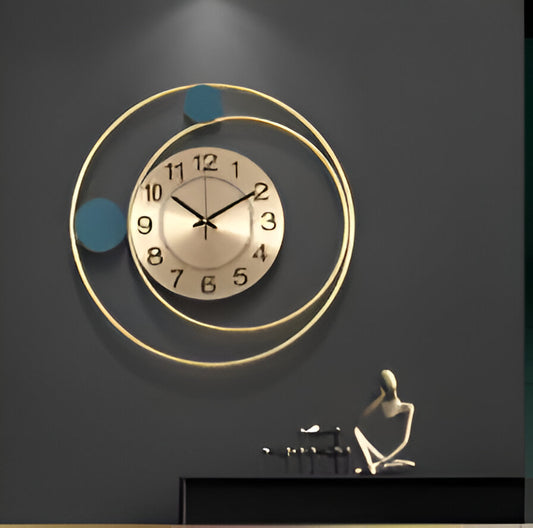 Orbital Gold Wall Clock