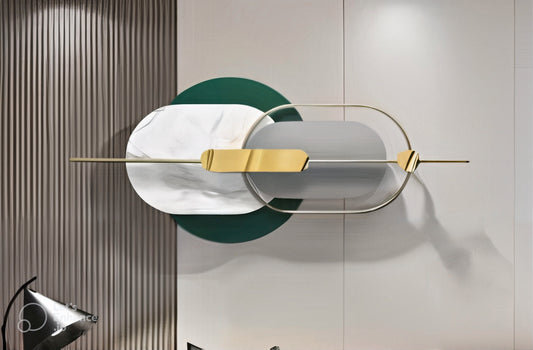 Geometric Wall Art - Green and white