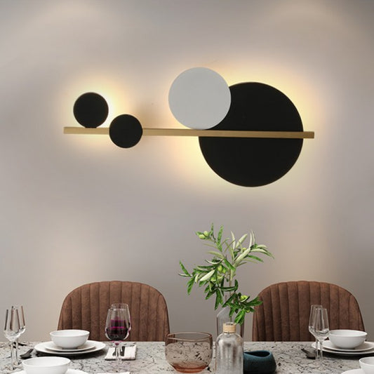 Black Circle Decor with lighting