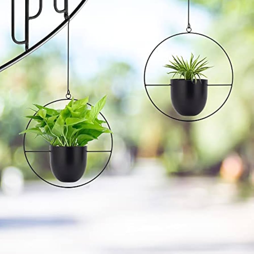Metal Circular Hanging Planter