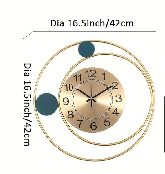 Orbital Gold Wall Clock