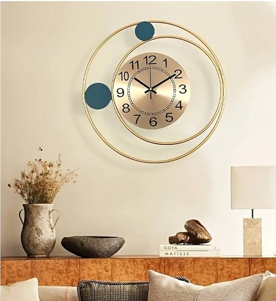 Orbital Gold Wall Clock
