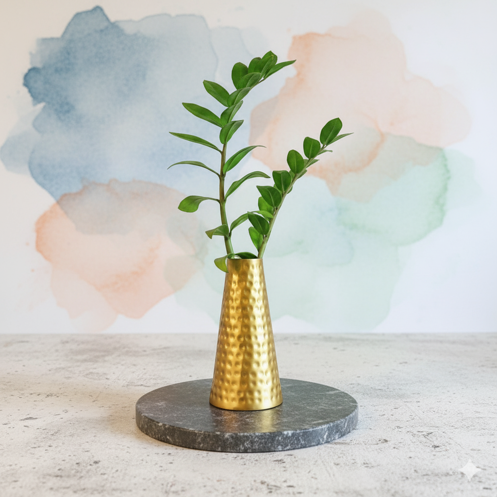 conical Hammered Vase