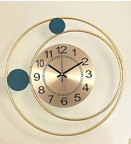 Orbital Gold Wall Clock