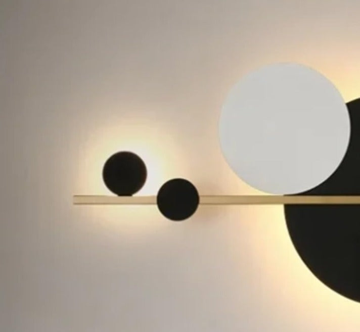 Black Circle Decor with lighting