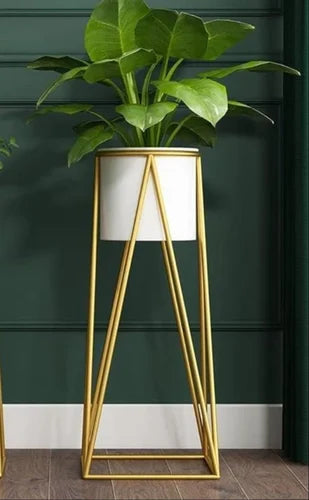 Square Metal Planter with Stand Set of 2