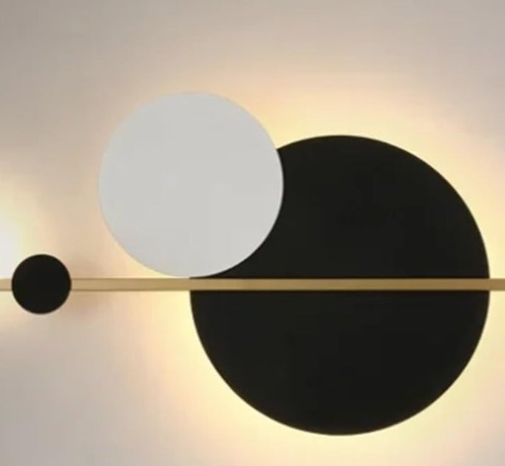 Black Circle Decor with lighting